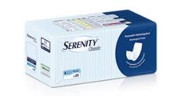 PANNOLONE PER INCONTINENZA FORMATO RETTANGOLARE SENZA BARRIERA SERENITY 30 PEZZI